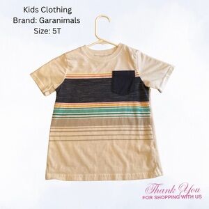 Garanimals Multicolor Striped Tee with Navy Pocket